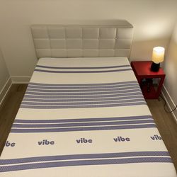 Double Bed With Mattress And Side Table