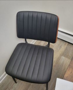 Black Leather Dining Chair Metal Frame