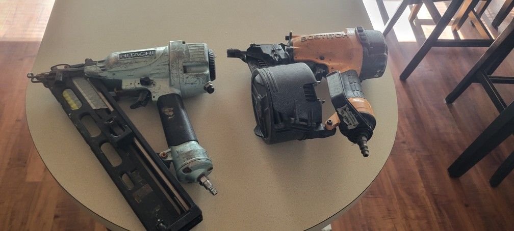 Hitachi 15g Finish Nailer, Bostich N-66c Siding Nailer