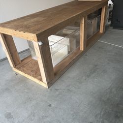 Wooden Table Stand For Tank Tools Plants 