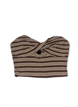 Brown striped tube top