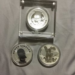 Silver Coins Simpsons 