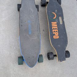 2 Electric Skateboards, Meepo And Yuneec Ego 2