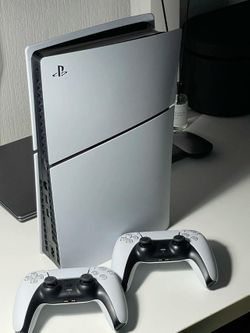 PlayStation 5 Slim Console with Two Controllers