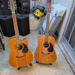 Mitchell MD-100CE Acoustic/Electric WITH Case &  Jasmine Series S33 Acoustic Guitar Natural SOLD AS A BUNDLE DEAL