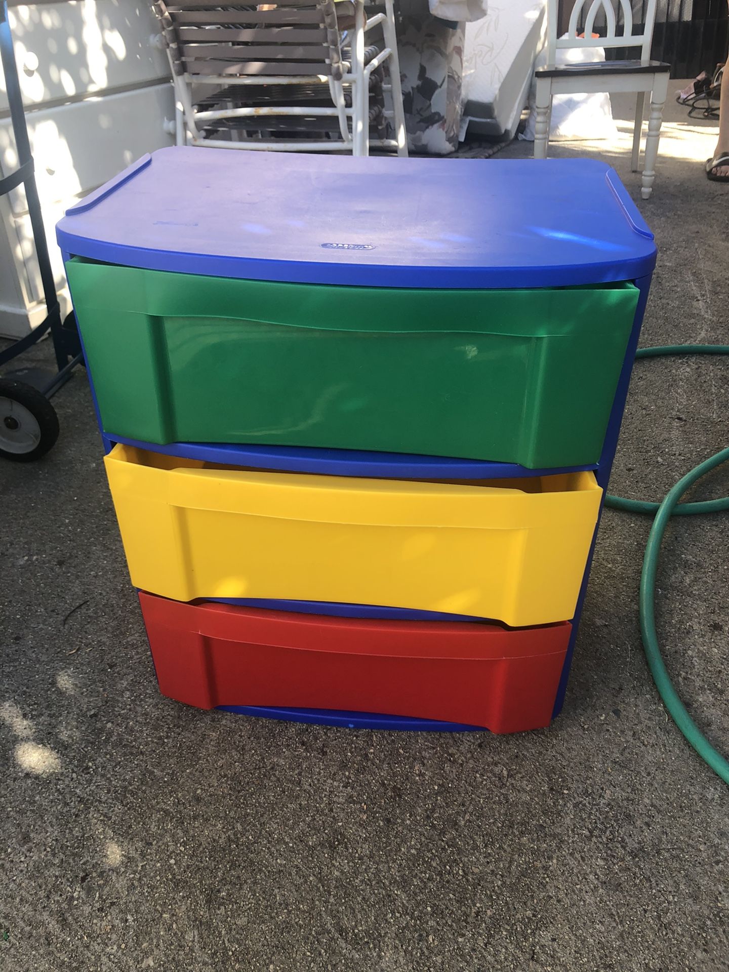 3 drawers plastic storage