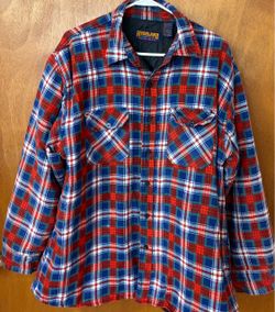 Men’s Size XL Highland Outfitters Quilted Flannel Shirt Jacket