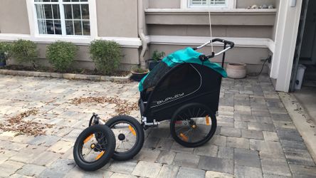 Price Reduction!!!!! Burley 2 Child Bike Trailer, Running/walking Stroller