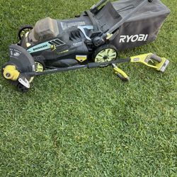 Ryobi Lawnmower And String Trimmer