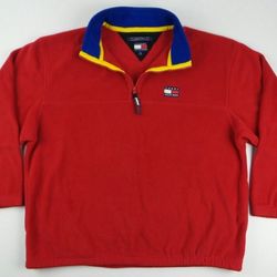 Vintage Tommy Hilfiger 1/4 Zip Fleece Sweater Size Men's XL