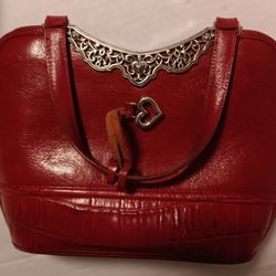 Brighton Handbag Red Bellissimo Heart Tote 