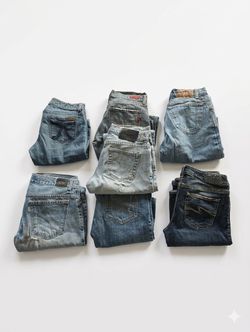 Lot of 7 Juniors / Women's Denim Jeans Various Brands Size 5