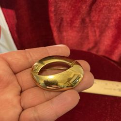 Monet Gold Tone Brooch