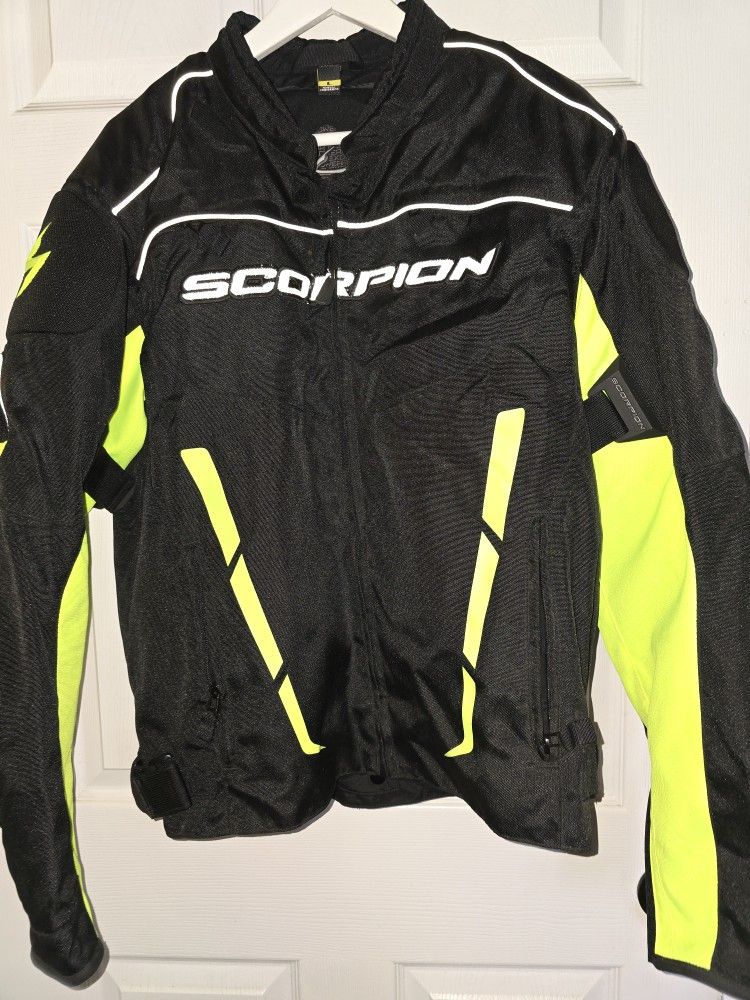 Scorpion High Vizibility Motorcycle Jacket Large 