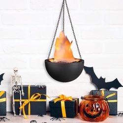 Hanging Fire Flame Light Prop for Halloween, Christmas and Party Decor 