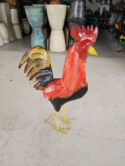 Metal Red Medium Rooster (Yard Art) $65 each