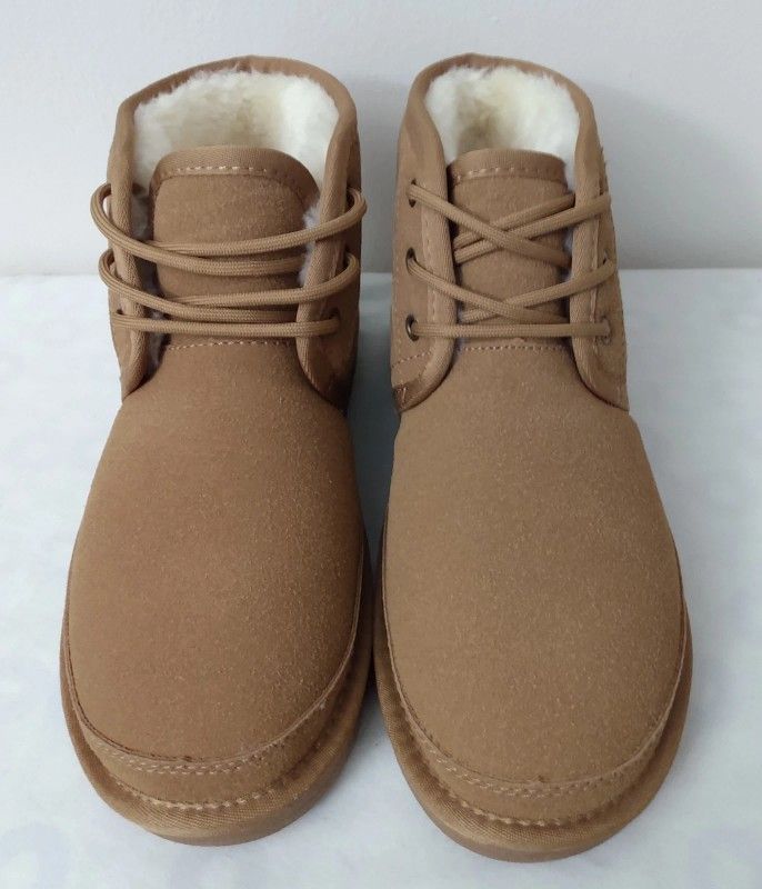 NEW WOMENS BOOTS BROWN SIZE 41 FAUX SUEDE FUR