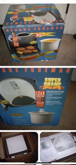 George Foreman Grill Combo With Slow Cooker New In Box