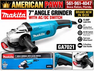 Makita GA7021 7" Angle Grinder 15 Amp 5600 RPM AC/DC Switch