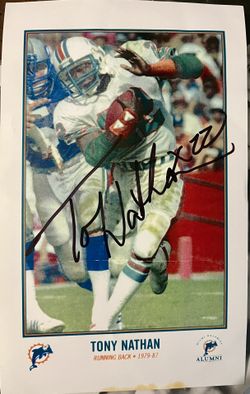 Tony Nathan Signed Photo