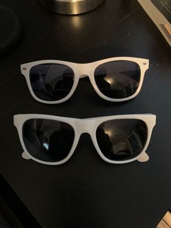 2 pairs white sunglasses