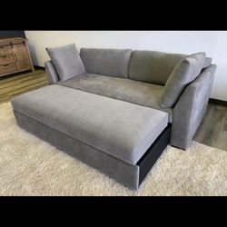 Thomasville Marion Fabric Convertible Sofa - Gray