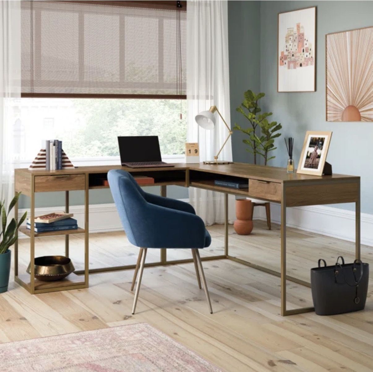 L-shaped Writing Desk