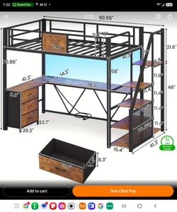 Industrial 3-Drawer Dresser with Metal Frame