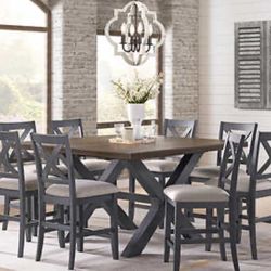 9-piece Counter-Height Dining Table Set— please read - if it’s posted, it’s available-