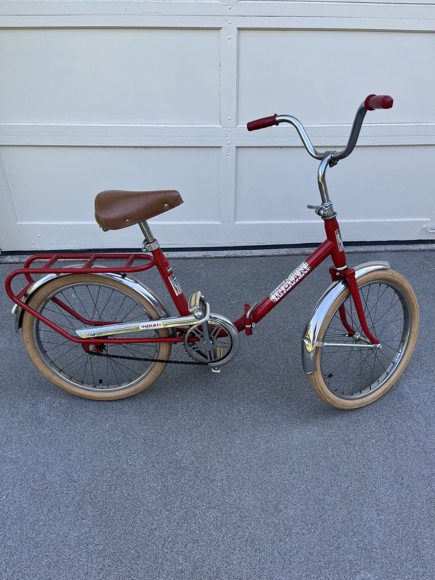 Vintage Indian Folding Bicycle Original Parts & Paint