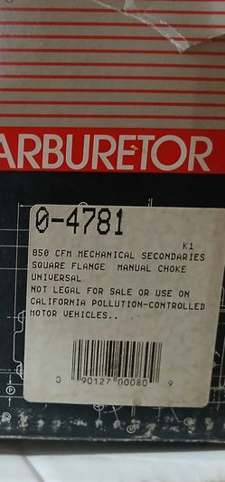 Holley carburator new in box