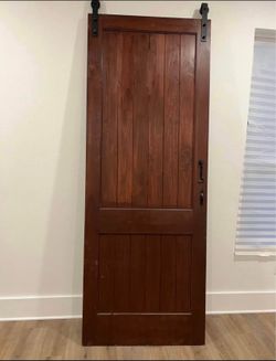 Solid wood farmhouse barn door
