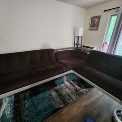3-Piece Sectional Couch w/ Storage & Bed Conversion