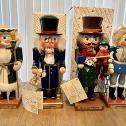 Set 4 Vintage Erzgebirge Nutcrackers Christmas Carol LE Ghost Scrooge