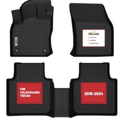 orealtrend Car Floor Mats Liners Replacement for Volkswagen VW Tiguan 2018-2024 (Only for 5 Seater) Heavy Duty All Weather Guard Front and Rear Carpet