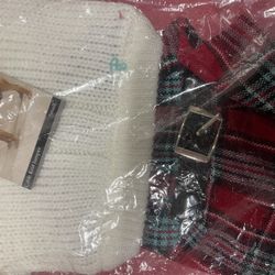 PLAID & WHITE SWEATER  DOGGY DRESS 