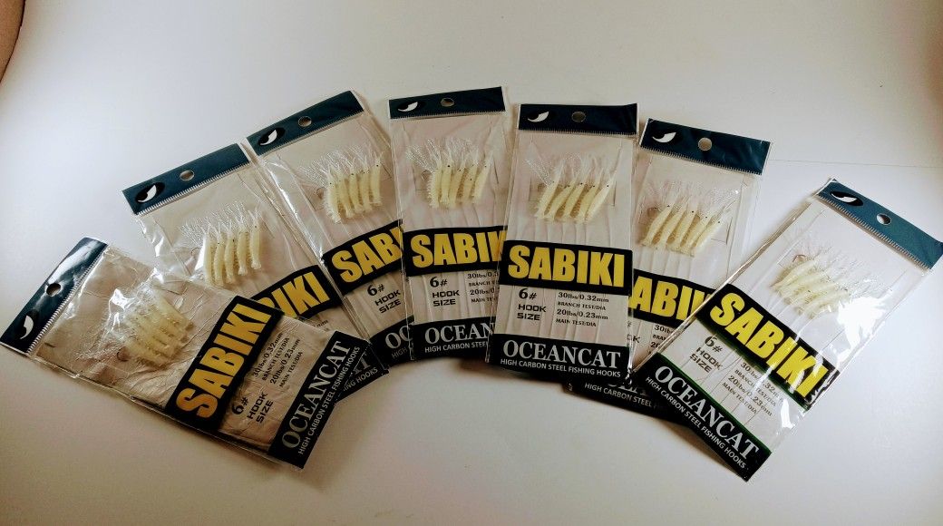 Sabiki Size 6 Glow In The Dark High Carbon Steel Fishing Hooks 