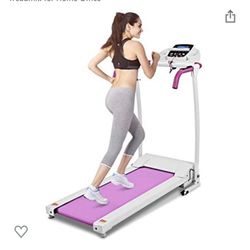 Treadmill, Electric Running Machine with LED Display and Mobile Phone Holder, Portable Compact Superfit Treadmill