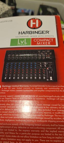 Harbinger Introduces New LvL Series Mixers