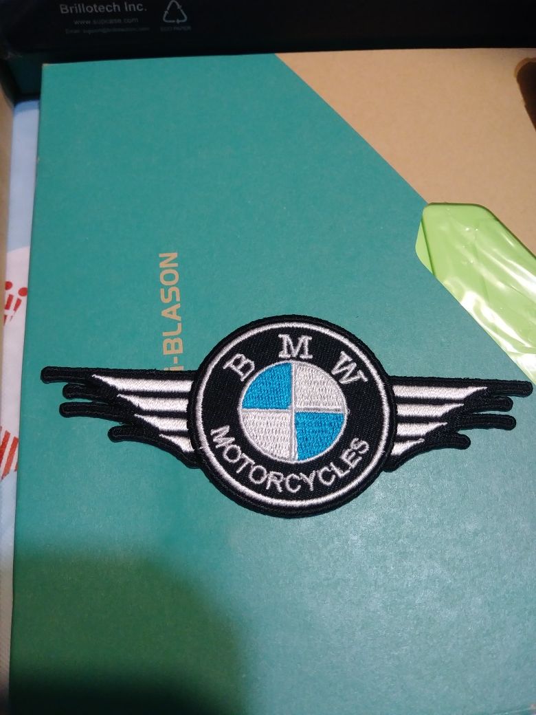 Bmw motorcycle patch wings