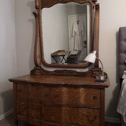 Antique Dresser With Mirror