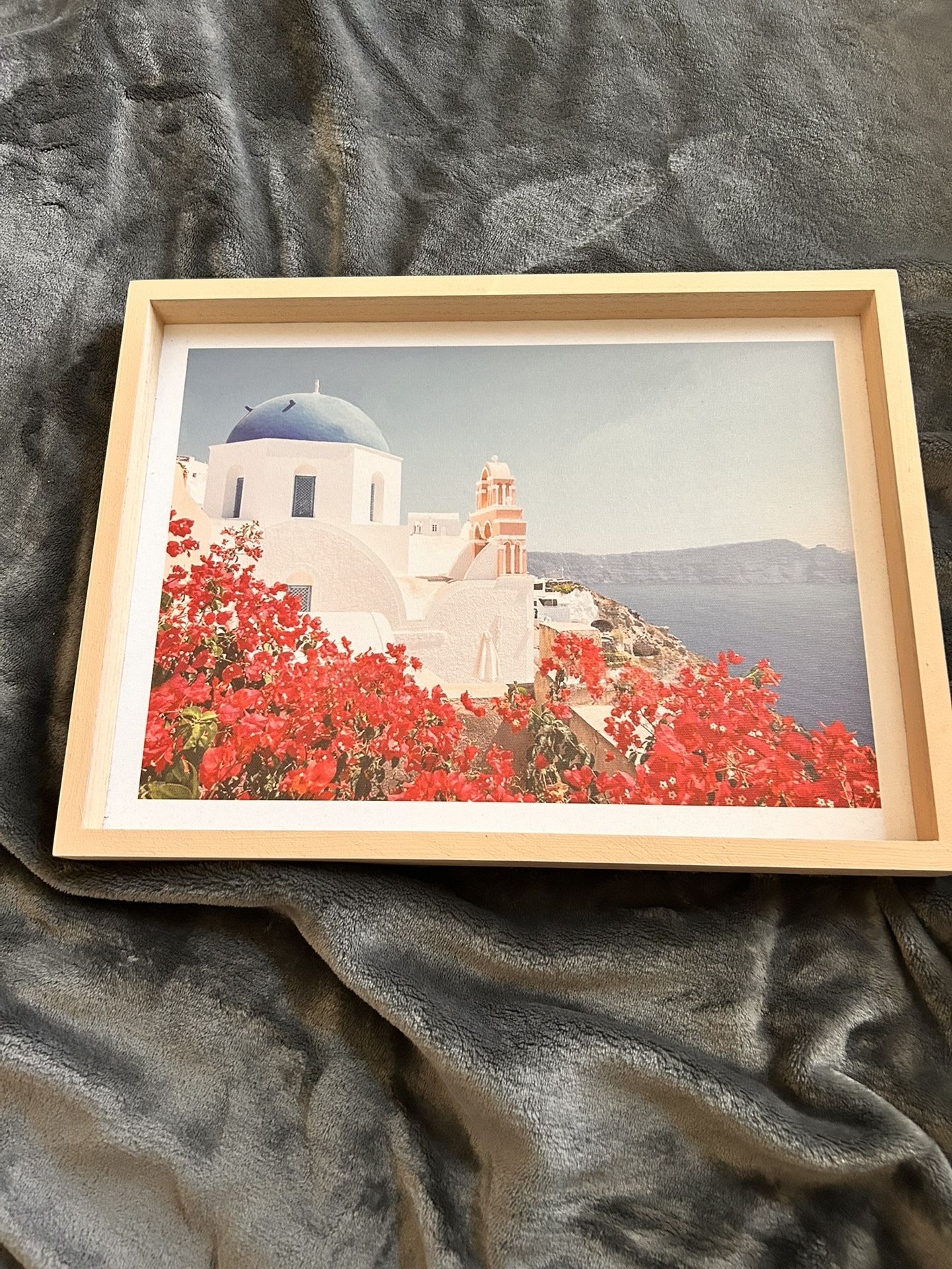 Framed Picture Of Santorini, Greece