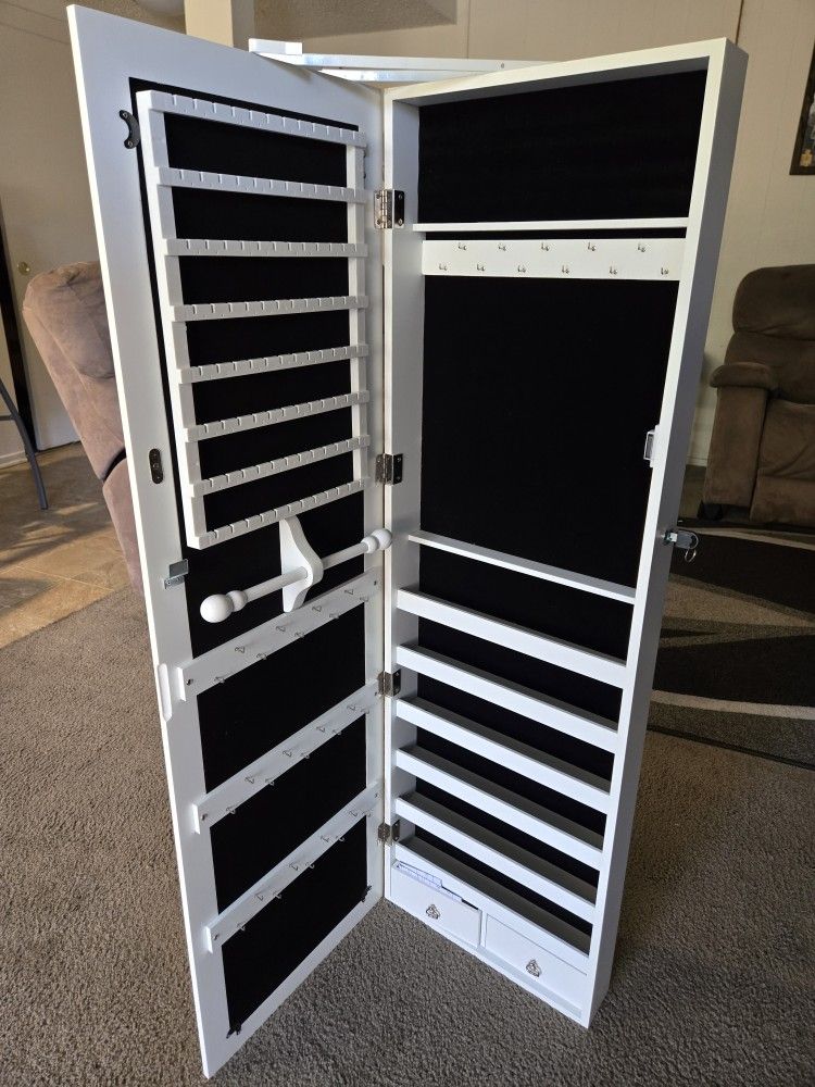 Mirrored Jewelry Wall Cabinet