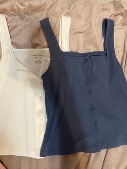 American Eagle Tank Tops Buttoned