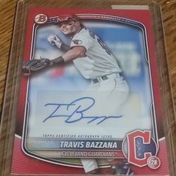 TRAVIS BAZZANA AUTO 2/5 - RED LABEL  2025 BOWMAN