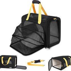 Pidipiti airline pet carrier with expandable side 19 x 13 x 9in allegiant Alaska Spirit Southwest 