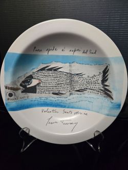 Buon Ricordo America Buon Ricordo Fish Collector Plate Ceramic Italy N° 91/510