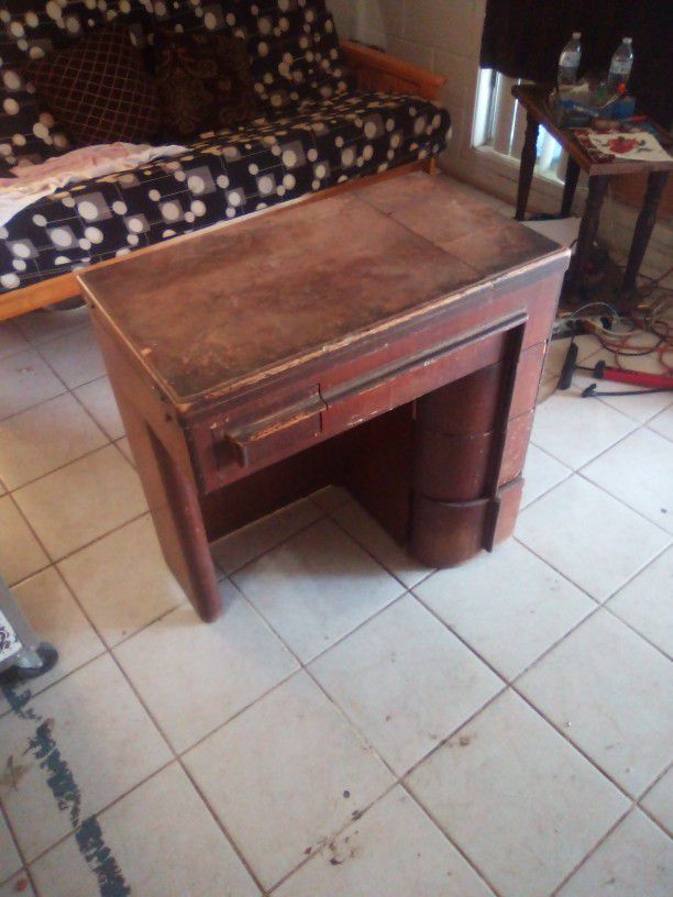 Antique Sewing Machine Desk