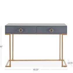 BELLEZE Modern 45 Inch Makeup Vanity Dressing Tabl