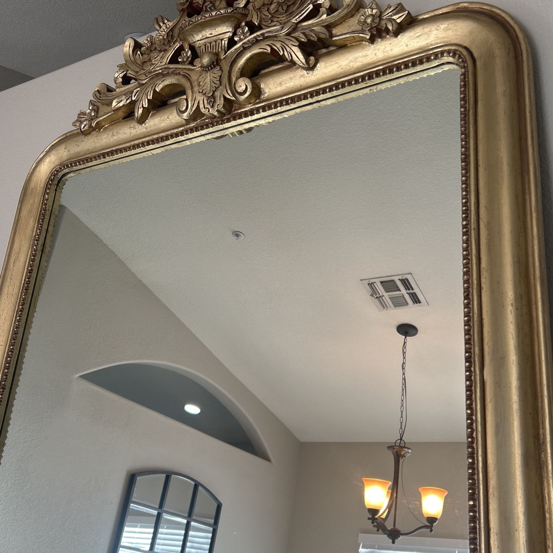 Restoration Hardware RH Louis Philippe Gilt Floor Mirror Gold 55" X